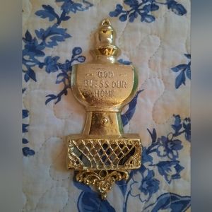 God Bless Our Home Door Knocker Metal